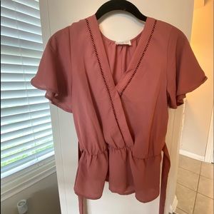 Wrap around ruffle Blouse